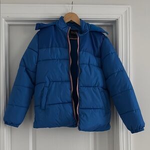 Vibrant Blue Quilted Puffer Jacket with Insulation